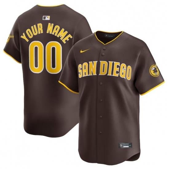 Men Women youth San Diego Padres Active Player Custom Brown 2024 Away Limited Stitched Baseball Jersey