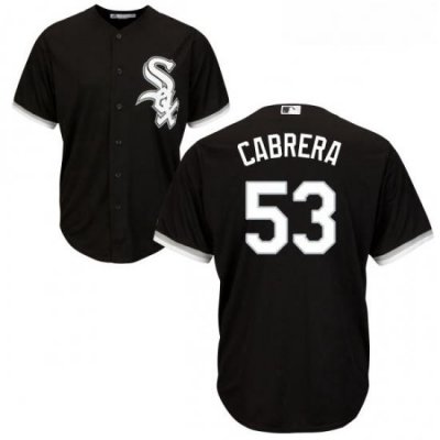 Youth Majestic Chicago White Sox 53 Welington Castillo Replica Black Alternate Home Cool Base MLB Jersey