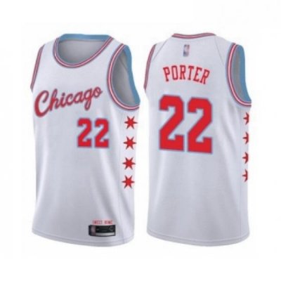 Womens Chicago Bulls 22 Otto Porter Swingman White Basketball Jersey City Edition