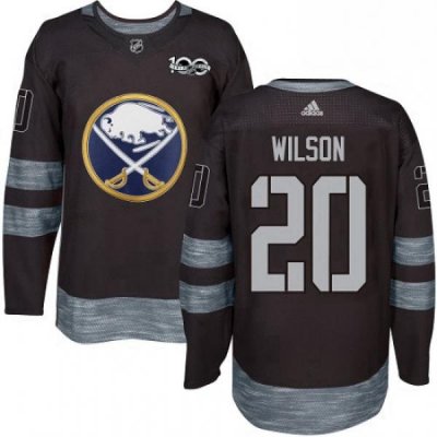 Mens Adidas Buffalo Sabres 20 Scott Wilson Authentic Black 1917 2017 100th Anniversary NHL Jersey