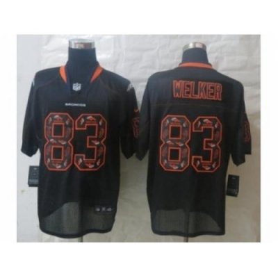 Nike Denver Broncos 83 Wes Welker Black Elite Lights Out Fashion NFL Jersey