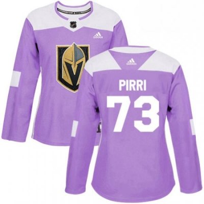 Womens Adidas Vegas Golden Knights 73 Brandon Pirri Authentic Purple Fights Cancer Practice NHL Jersey