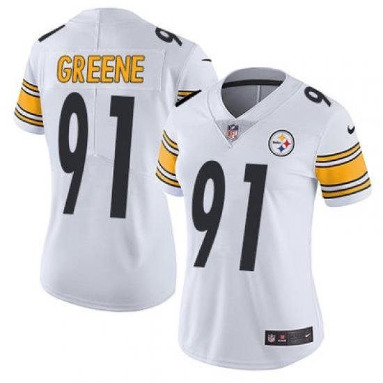 Nike Steelers #91 Kevin Greene White Womens Stitched NFL Vapor Untouchable Limited Jersey