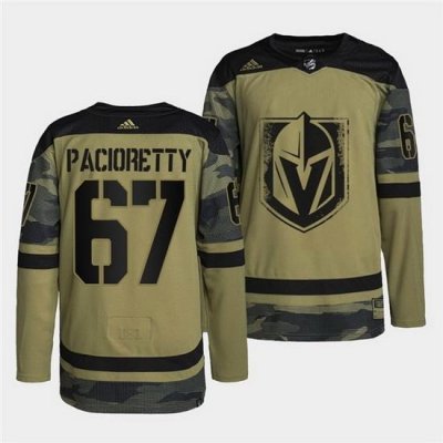 Men Vegas Golden Knights 67 Max Pacioretty 2022 Camo Military Appreciation Night Stitched jersey