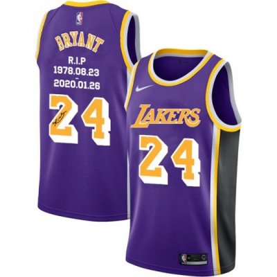 Lakers 24 Kobe Bryant Purple R I P Signature Swingman Jerseys