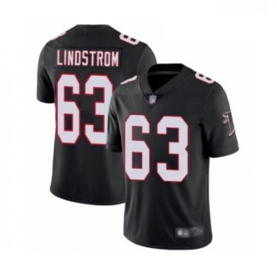 Men Atlanta Falcons 63 Chris Lindstrom Black Alternate Vapor Untouchable Limited Player Football Jersey