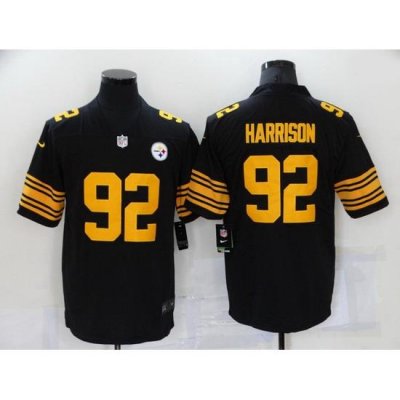 Nike Pittsburgh Steelers 92 James Harrison Black Color Rush Limited Jersey