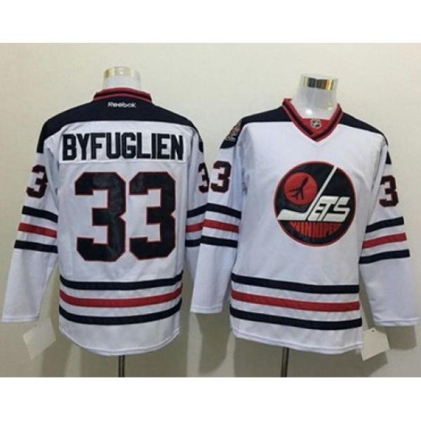 Jets #33 Dustin Byfuglien White Heritage Classic Stitched NHL Jersey