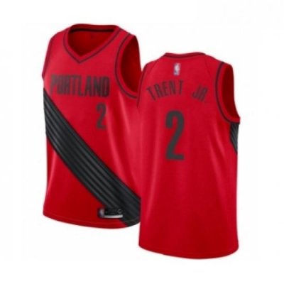 Youth Portland Trail Blazers 2 Gary Trent Jr Swingman Red Basketball Jersey Statement Edition