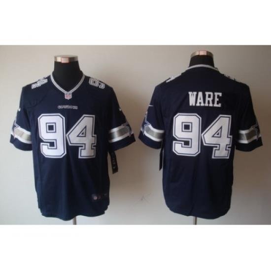 Nike Dallas CoWboys 94 DeMarcus Ware Blue Limited NFL Jersey