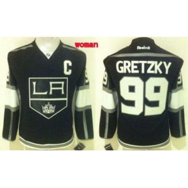 Kings #99 Wayne Gretzky Black Home Womens Stitched NHL Jersey