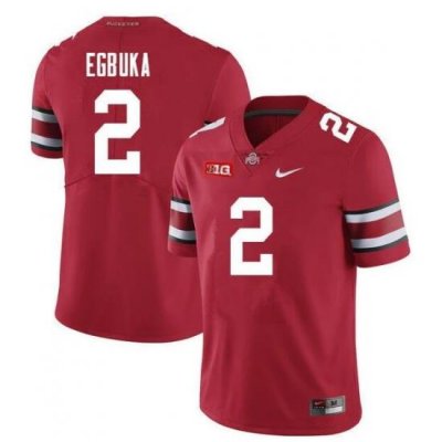 Men's Ohio State Buckeyes #2 Emeka Egbuka College Football Jersey Red