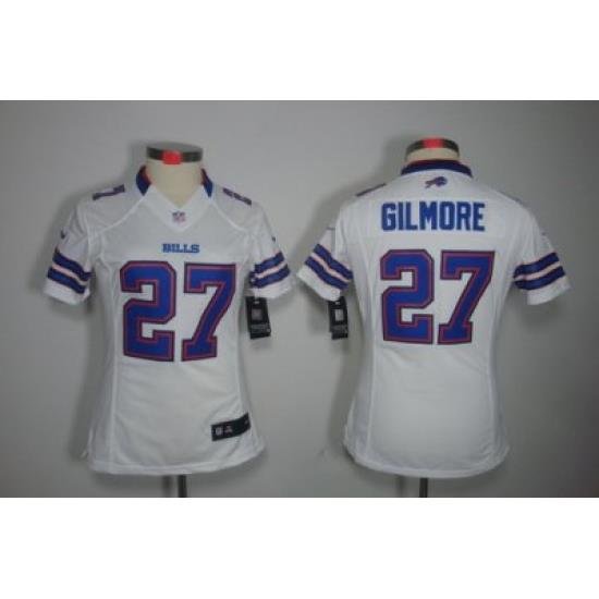 Women Nike Buffalo Bills 27# Gilmore White Color Limited Jerseys