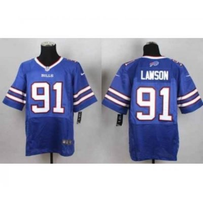 nike nfl jerseys buffalo bills 91 lawson blue[Elite]