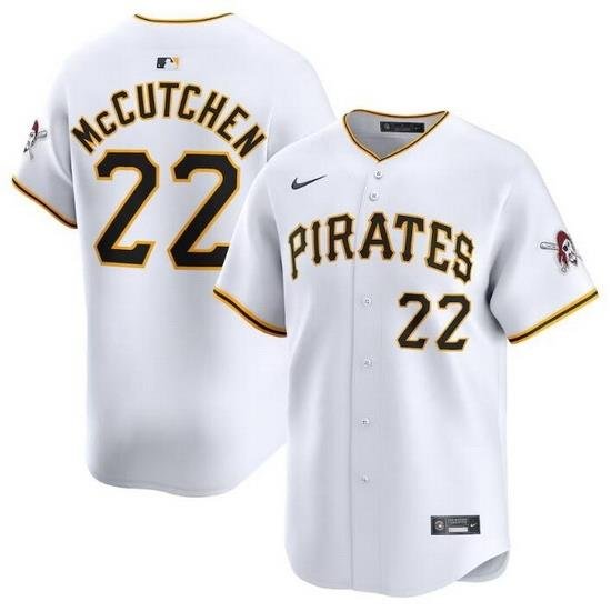 Men Pittsburgh Pirates 22 AndreW McCutchen White Home Limited Stitched Baseball Jersey