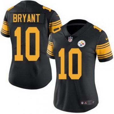 Nike Steelers #10 Martavis Bryant Black Womens Stitched NFL Limited Rush Jersey