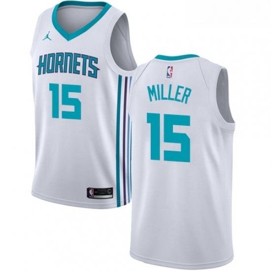 Womens Nike Jordan Charlotte Hornets 15 Percy Miller Authentic White NBA Jersey Association Edition