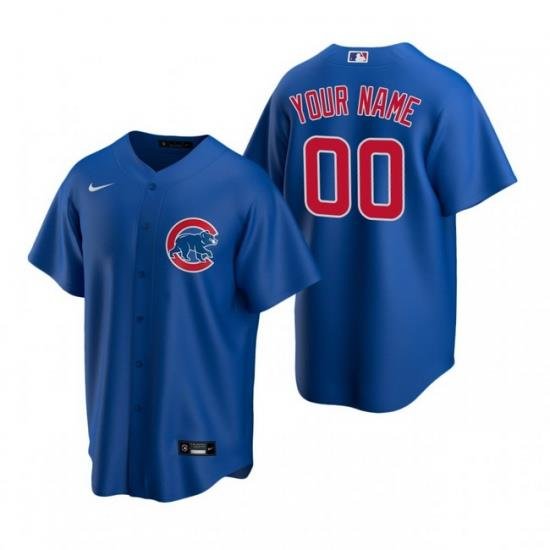 Men Women Youth Toddler All Size Chicago Cubs Custom Nike Royal Stitched MLB Cool Base Jersey