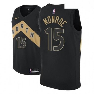 Men NBA 2018 19 Toronto Raptors 15 Greg Monroe City Edition Black Jersey