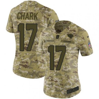 Nike Jaguars #17 DJ Chark Camo Women Stitched NFL Limited 2018 Salute to Service Jersey