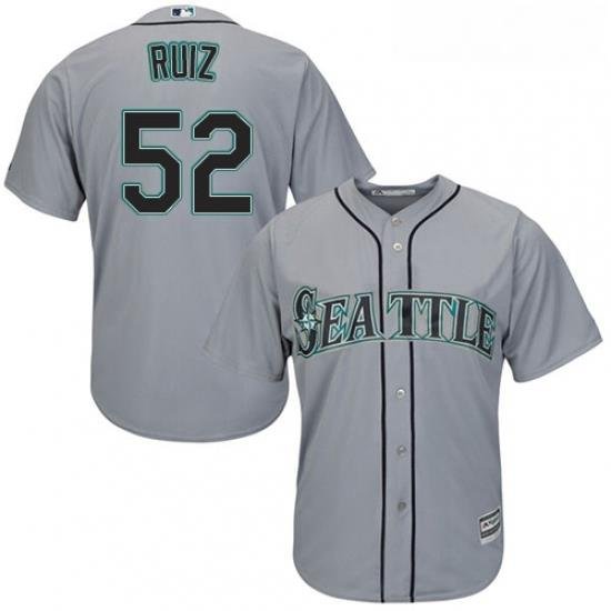 Youth Majestic Seattle Mariners 52 Carlos Ruiz Replica Grey Road Cool Base MLB Jersey