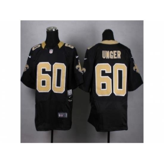 Nike New Orleans Saints 60 Max Unger black Elite NFL Jersey