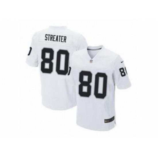 Nike Oakland Raiders 80 Rod Streater White Elite NFL Jersey