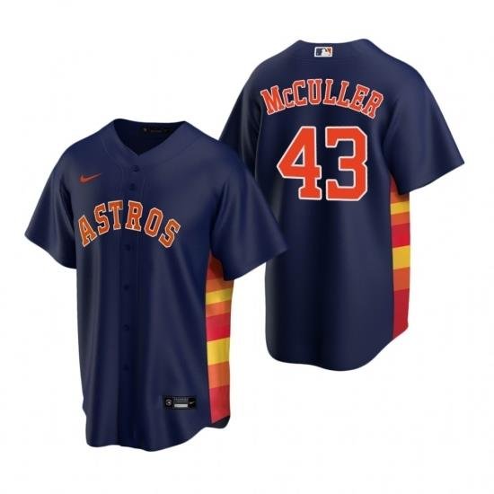 Mens Nike Houston Astros 43 Lance McCullers Navy Alternate Stitched Baseball Jerse