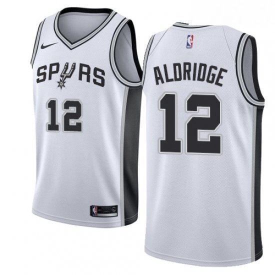 Womens Nike San Antonio Spurs 12 LaMarcus Aldridge Swingman White Home NBA Jersey Association Edition