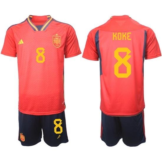 Men FIFA 2022 Spain Soccer Jersey 013