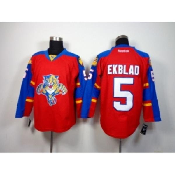 NHL Florida Panthers #5 ekblad Red Home Stitched Jerseys