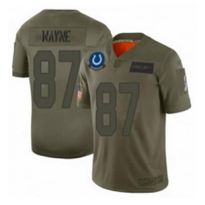 Men Indianapolis Colts 87 Reggie Wayne Limited Camo 2019 Salute to Service Football Jersey