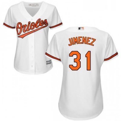 Womens Majestic Baltimore Orioles 31 Ubaldo Jimenez Authentic White Home Cool Base MLB Jersey