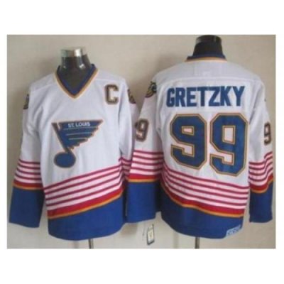 St. Louis Blues #99 Wayne Gretzky White CCM Throwback Stitched NHL Jersey