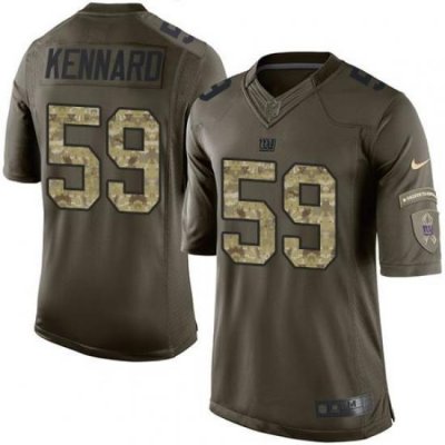 Nike New York Giants #59 Devon Kennard Green Men 27s Stitched NFL Limited Salute to Service Jersey