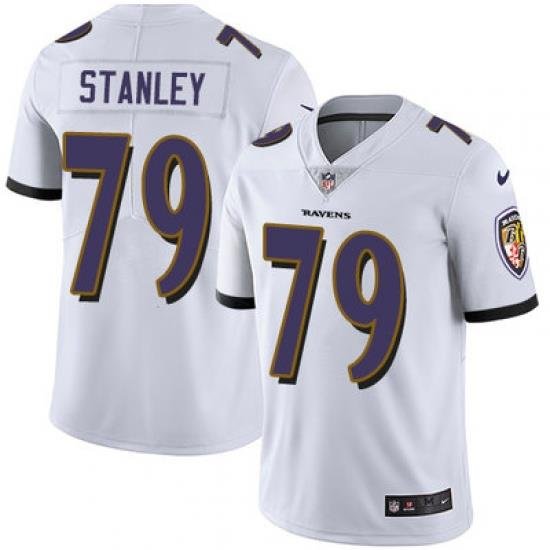 Nike Ravens #79 Ronnie Stanley White Mens Stitched NFL Vapor Untouchable Limited Jersey