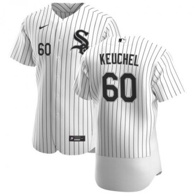 Men Chicago White Sox 60 Dallas Keuchel Men Nike White Home 2020 Flex Base Player MLB Jersey