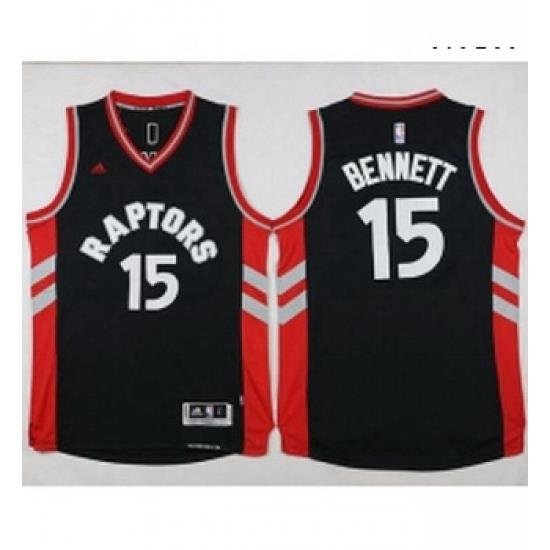 Raptors 15 Anthony Bennett Black Stitched NBA Jersey