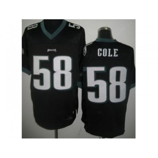 Nike Philadelphia Eagles 58 Trent Cole Black Elite NFL Jersey