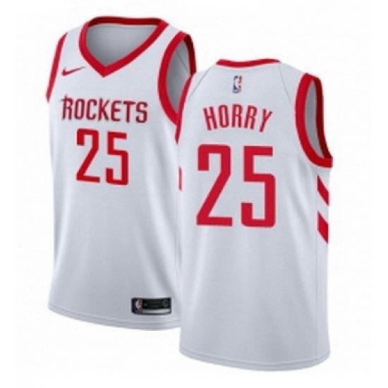 Womens Nike Houston Rockets 25 Robert Horry Swingman White Home NBA Jersey Association Edition