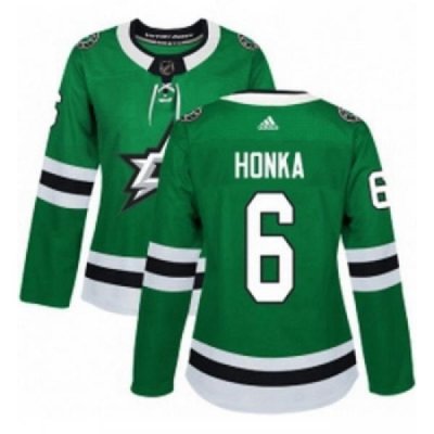 Womens Adidas Dallas Stars 6 Julius Honka Premier Green Home NHL Jersey