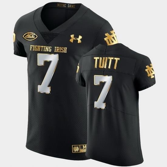 Men Notre Dame Fighting Irish Stephon Tuitt Golden Edition Black Authentic Jersey