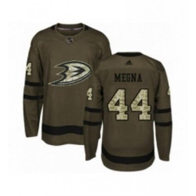 Youth Adidas Anaheim Ducks 44 Jaycob Megna Premier Green Salute to Service NHL Jersey