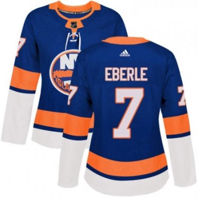 Womens Adidas New York Islanders 7 Jordan Eberle Premier Royal Blue Home NHL Jersey