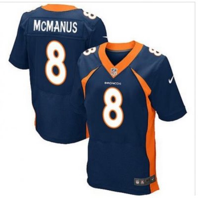 Nike Denver Broncos #8 Brandon McManus Navy Blue Alternate Mens Stitched NFL New Elite Jersey