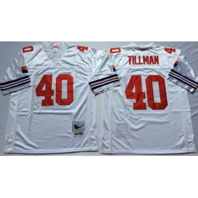 Men Arizona Cardinals 40 Pat Tillman White M&N Throwback Jersey