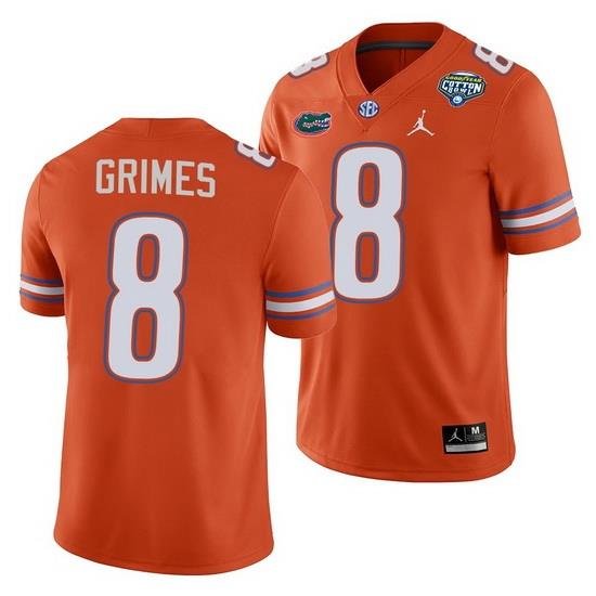 Florida Gators Trevon Grimes Orange 2020 Cotton Bowl Classic College Football Jersey