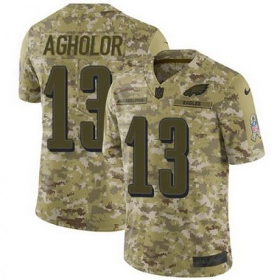 Nike Eagles #13 Nelson Agholor Camo Mens Stitched NFL Limited 2018 Salute To Service Jersey