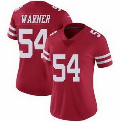 Women Nike San Francisco 49ers Fred Warner 54 Red Vapor Untouchable Limited NFL Jersey