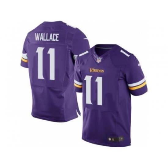 Nike Minnesota Vikings 11 Mike Wallace Purple Elite NFL Jersey